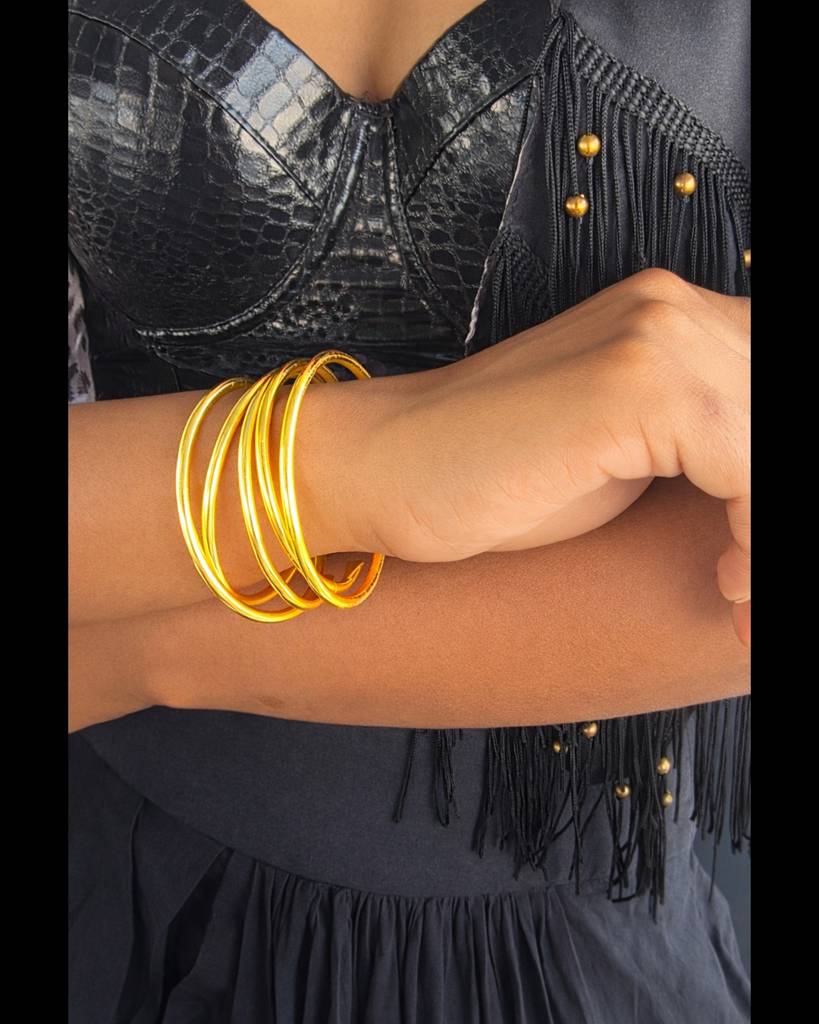 24K Gold Plated Chakra Astra Bangles : 0305