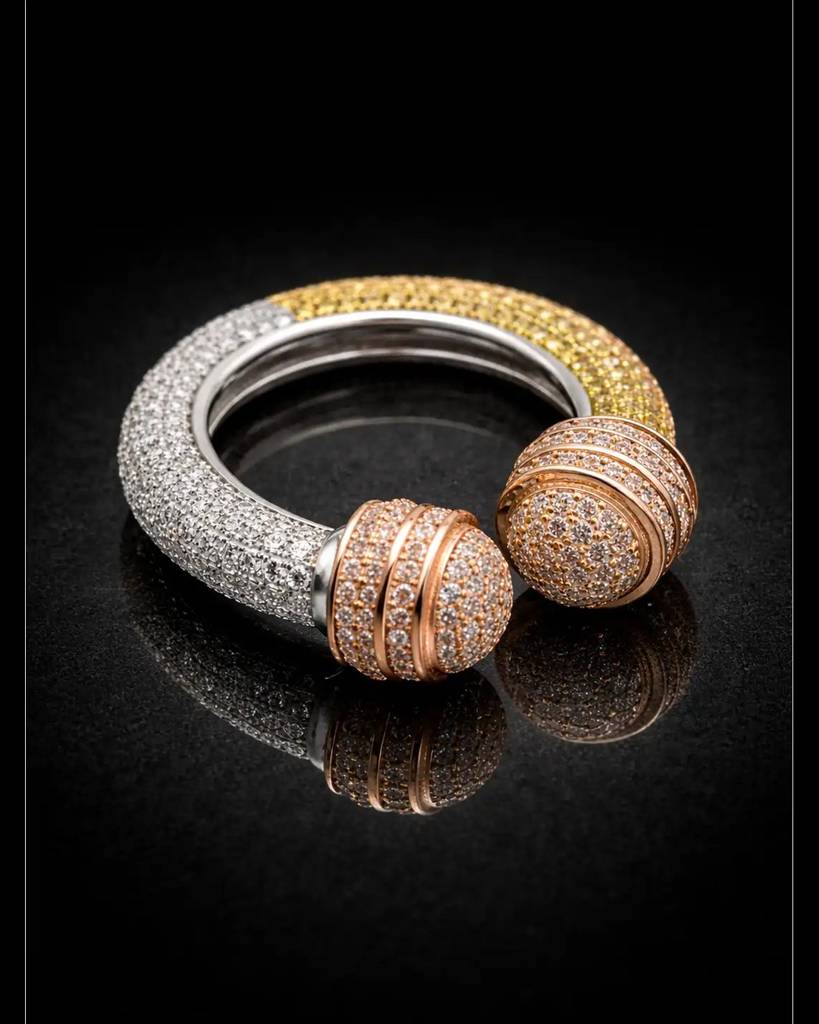925 Sterling Silver Orbit Spire Ring : 0195
