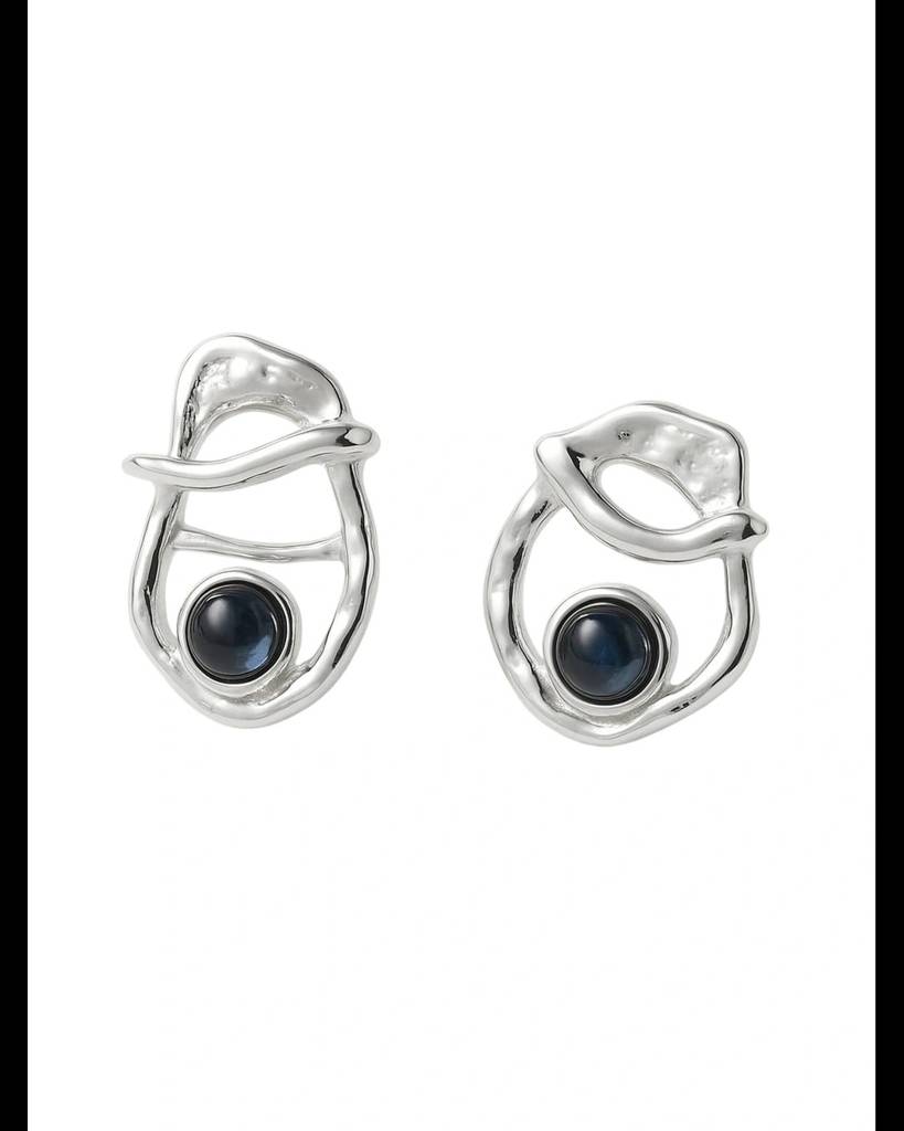 925 Sterling Silver Orbit Eye Earrings : 0017