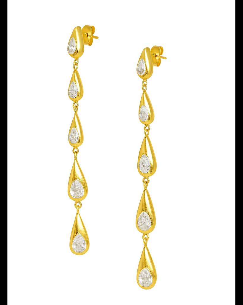 24K Gold Plated Tears Of Titan Earrings : 0048