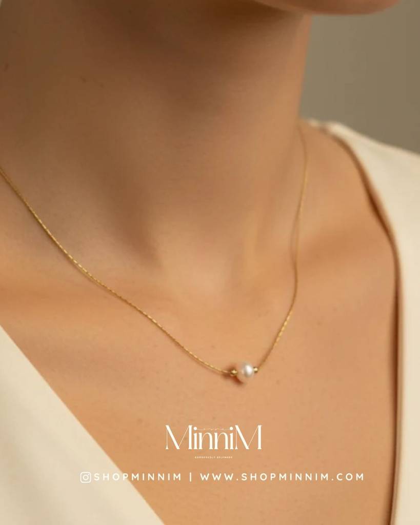 14K Gold-Filled Freshwater Pearl Necklace | Gold Infused Jewellery : FPN14GF1