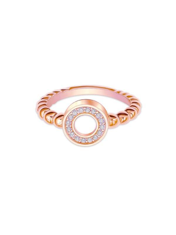 14K Rose-Gold Plated Eterna Circle Ring : FR111459S6NA18QMRG