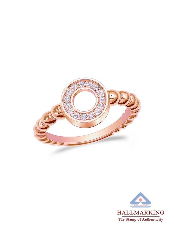 14K Rose-Gold Plated Eterna Circle Ring : FR111459S6NA18QMRG