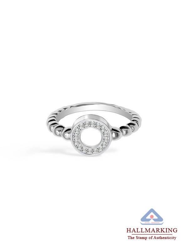 Pave Cz Caviar Bead Eternity Ring : FR111459S8NA18SL
