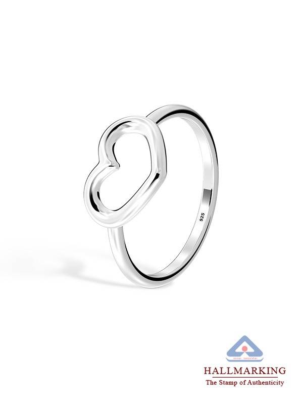 Polished Open Heart Ring : FR113231S7NSL