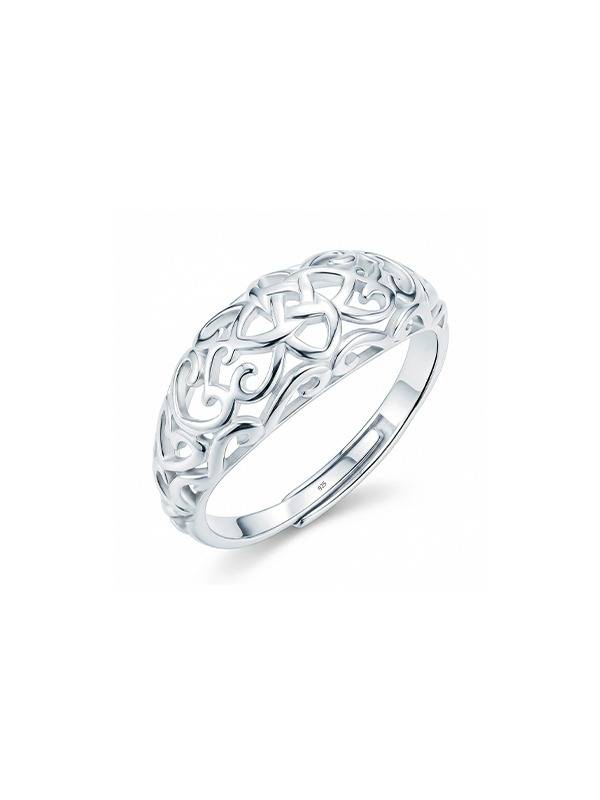 Round Shape Ring In Silver : FR113660SL