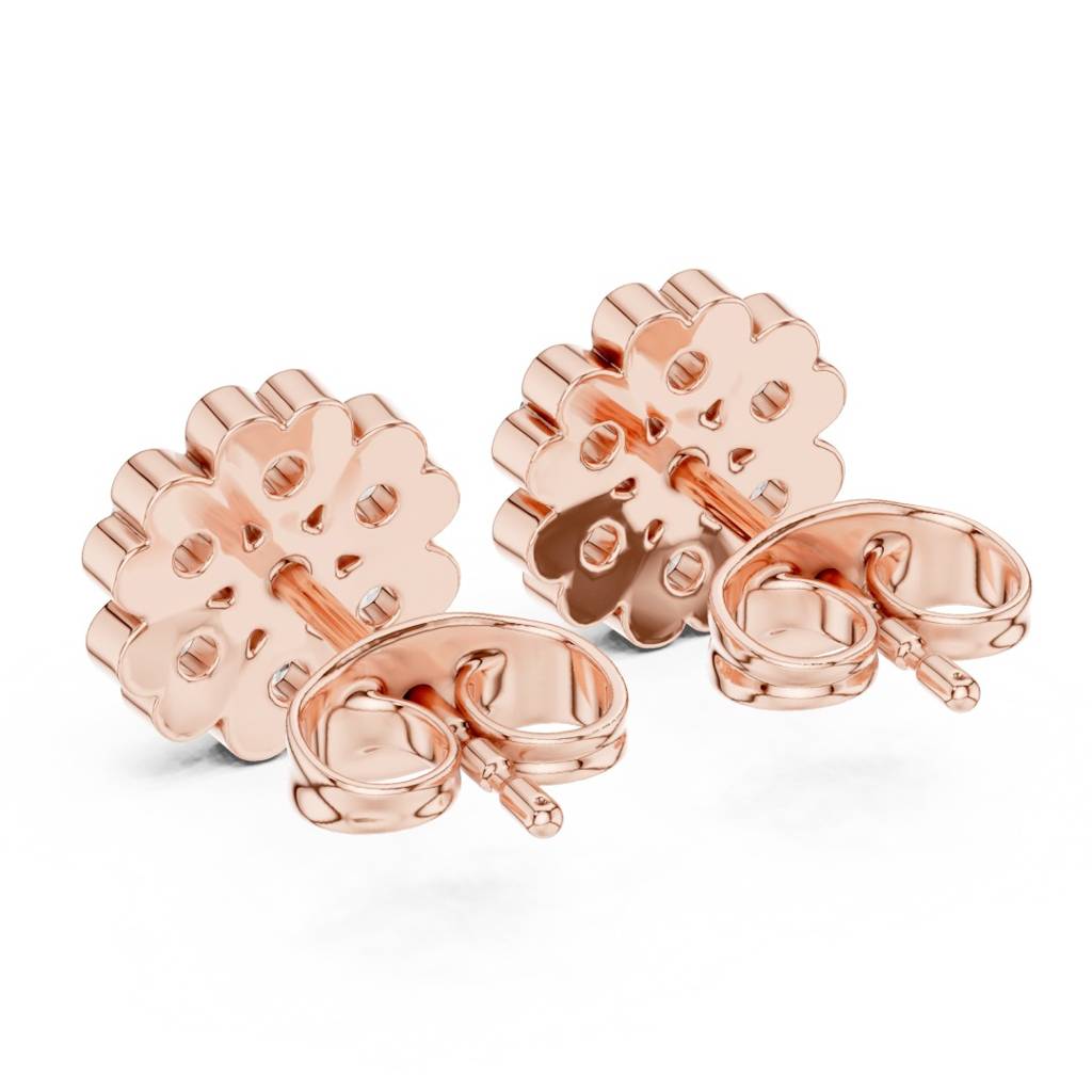 Round Diamond Flower Earrings : ER20004