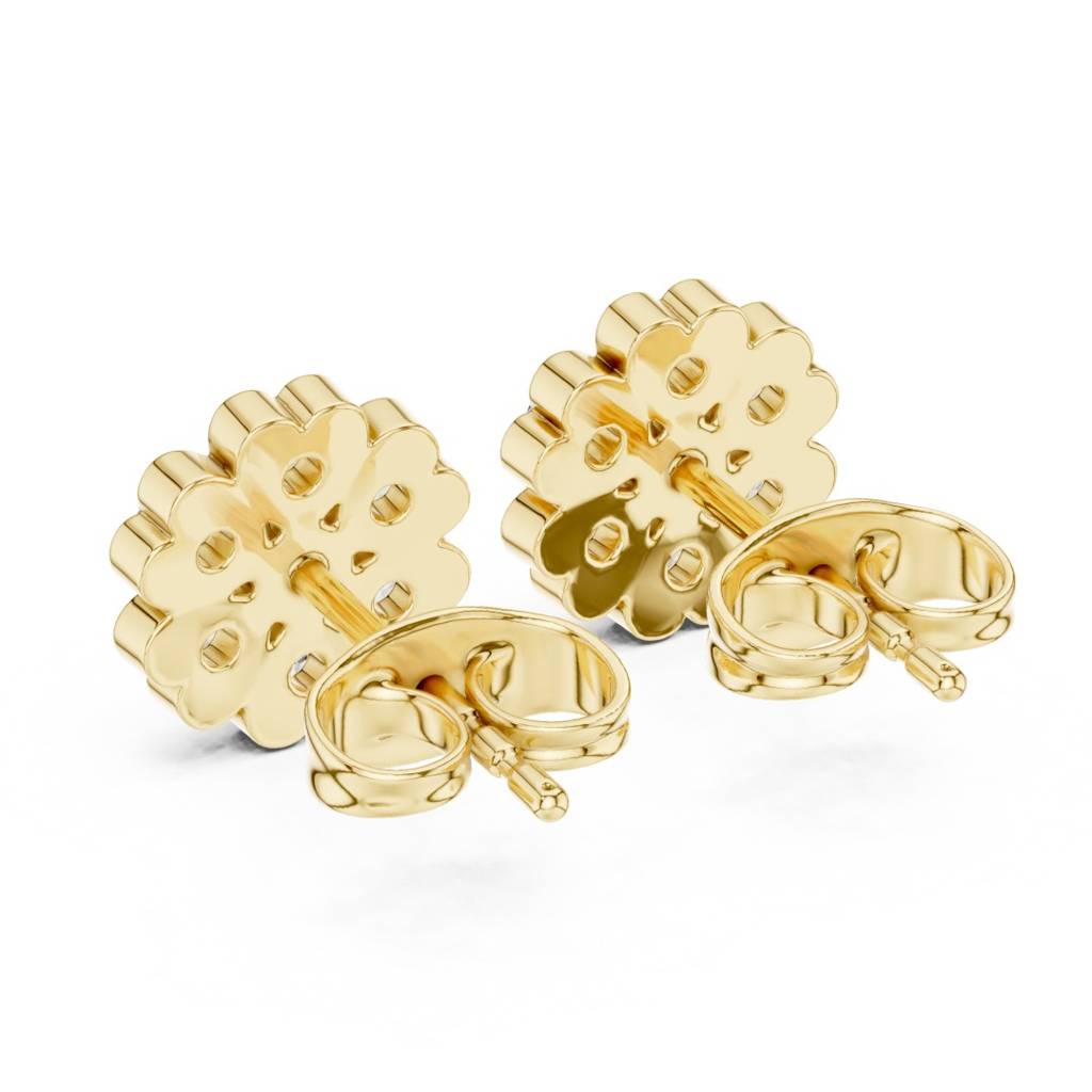 Round Diamond Flower Earrings : ER20004