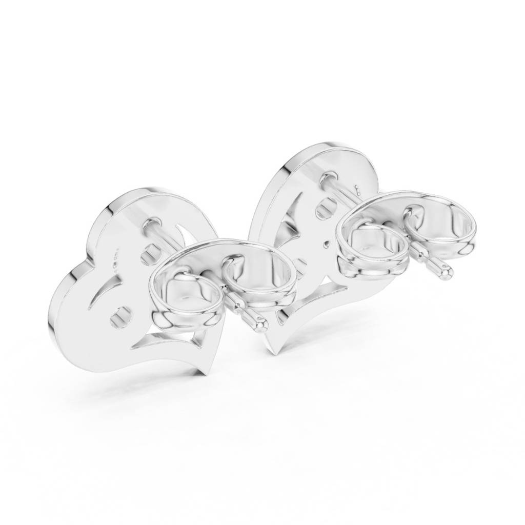 Leaf & Heart Diamond Flower Earrings : ER20006