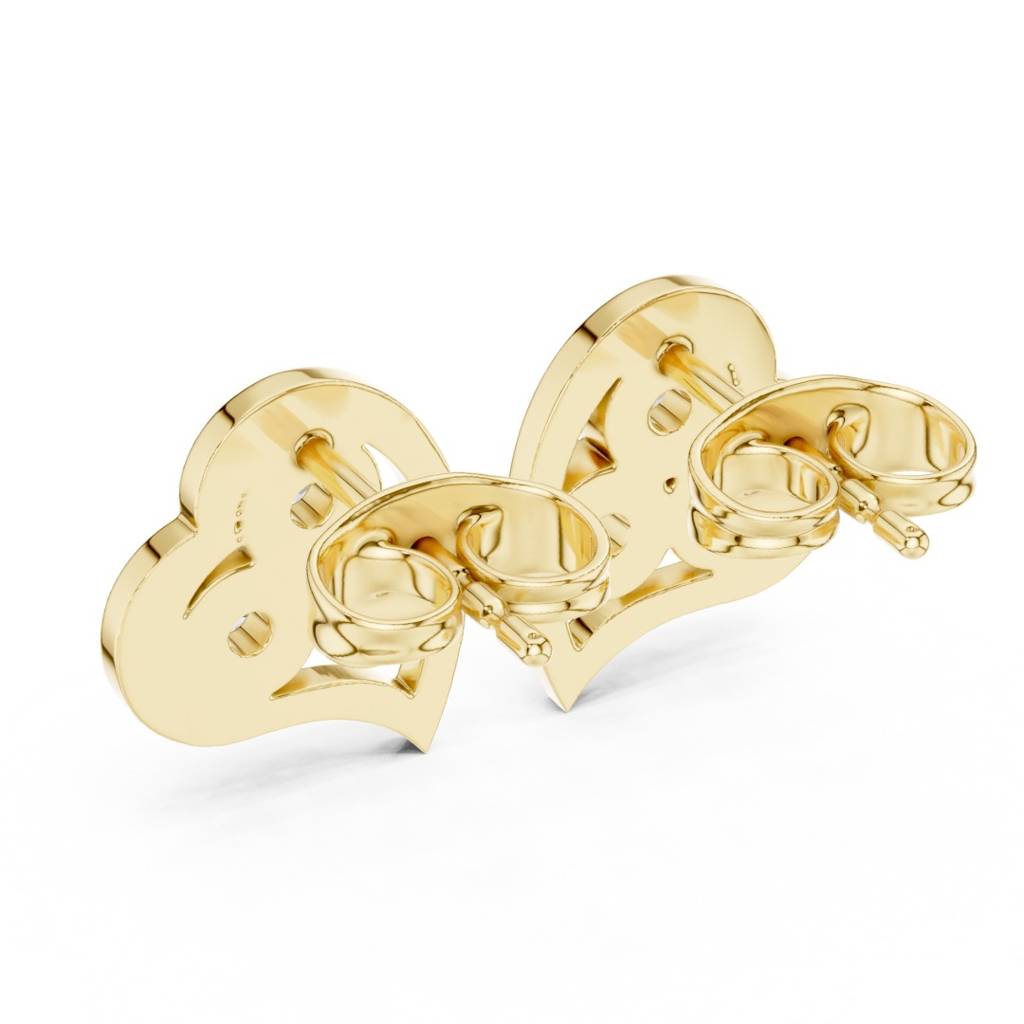Leaf & Heart Diamond Flower Earrings : ER20006