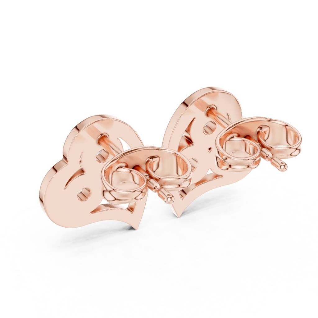 Leaf & Heart Diamond Flower Earrings : ER20006