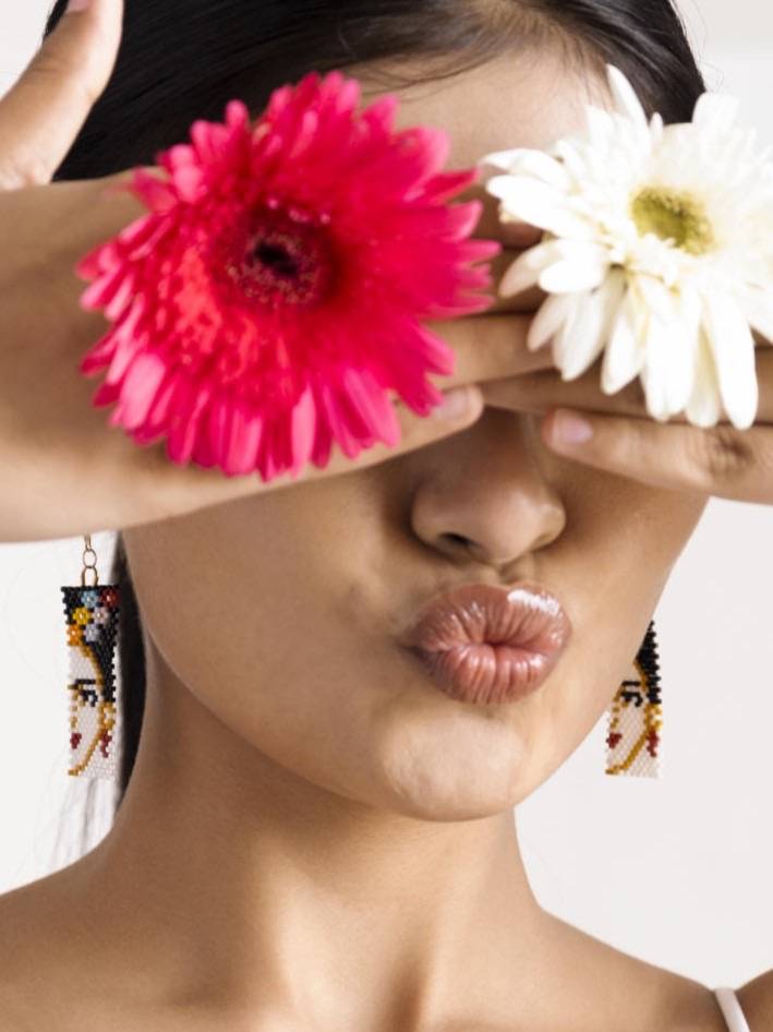 Frida Kahlo Beaded Earrings : EARJJ045