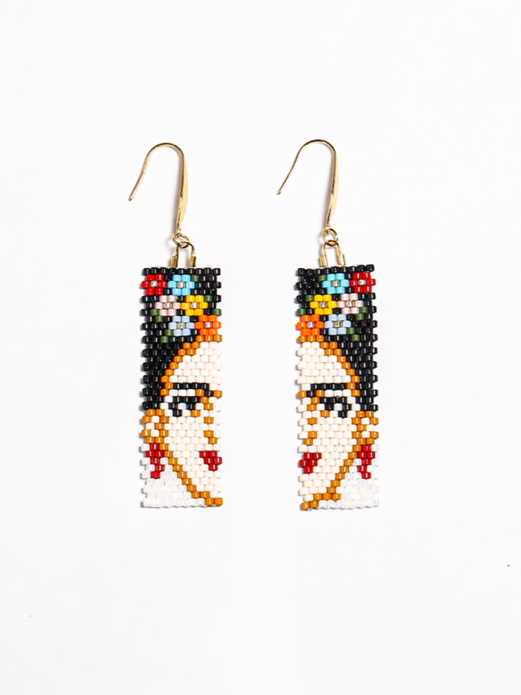 Frida Kahlo Beaded Earrings : EARJJ045