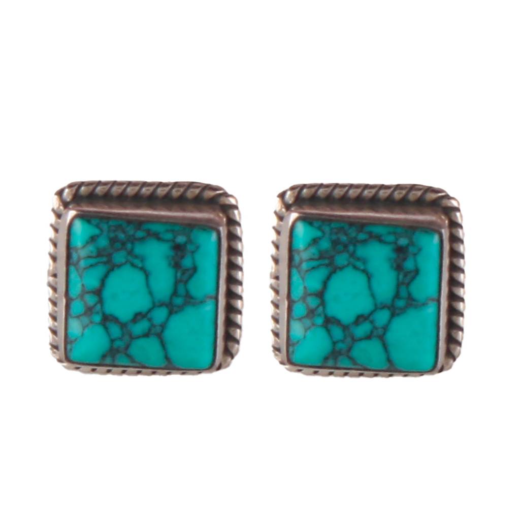 925 Sterling Silver Turquoise Earrings For Women | Tribal Inspired  Jewelry : FU-0115-2