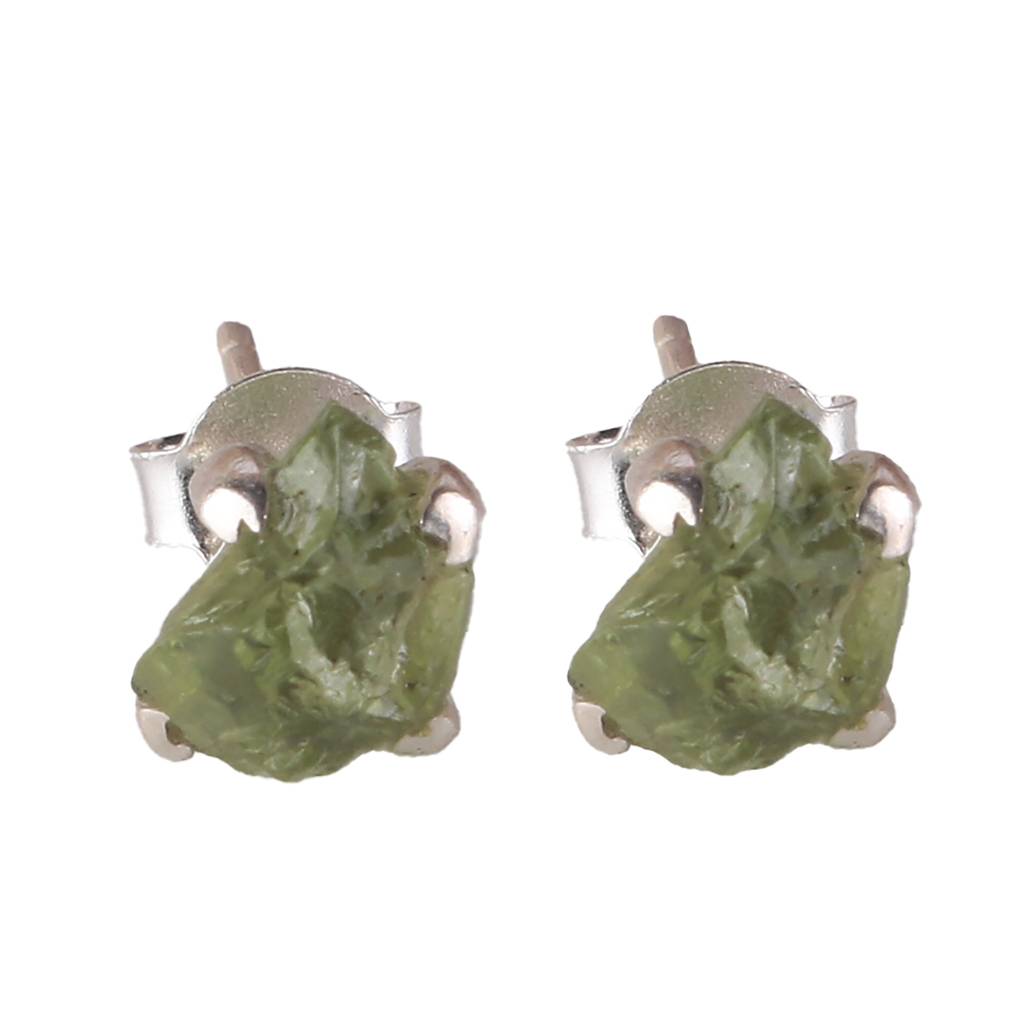 925 Sterling Silver Peridot Earrings For Women |  Birthstone Healing Jewelry : FU-0116-4