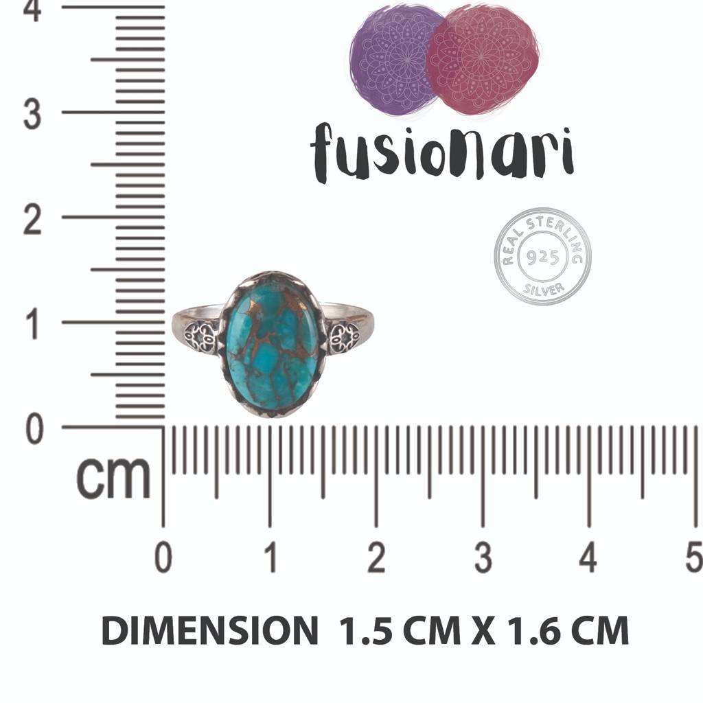925 Sterling Silverturquoise Ring  Sky Blue Gemstone Sterling Silver Jewelry, Elegant Handmade Women Ring For Fashio : FU-0303