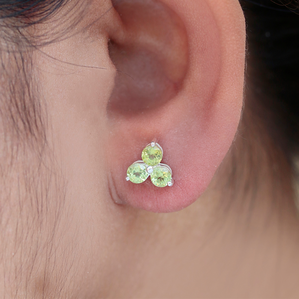 925 Sterling Silver Earrings For Women | Natural Gemstone Drop Earrings | Elegant Party Wear Jewelry : FU-0218