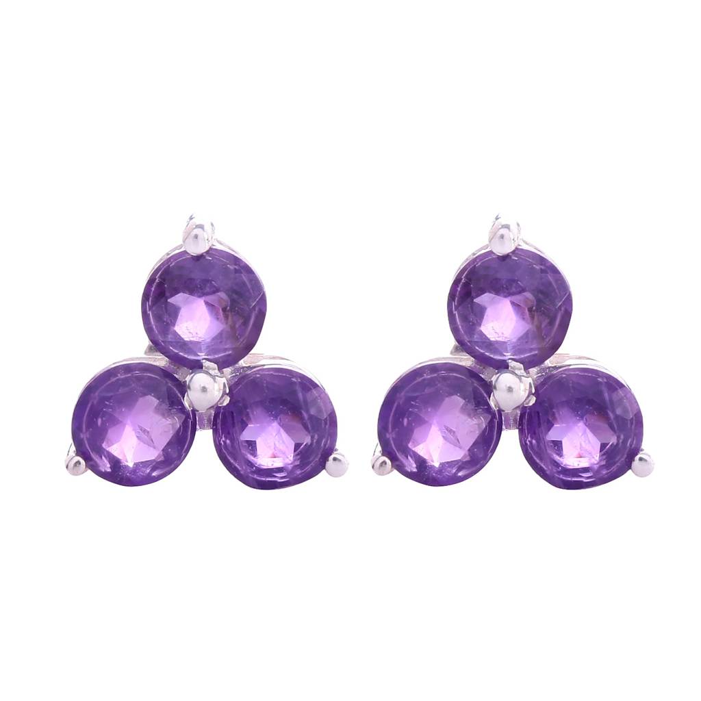 925 Sterling Silver Earrings For Women | Natural Gemstone Drop Earrings | Elegant Party Wear Jewelry : FU-0220
