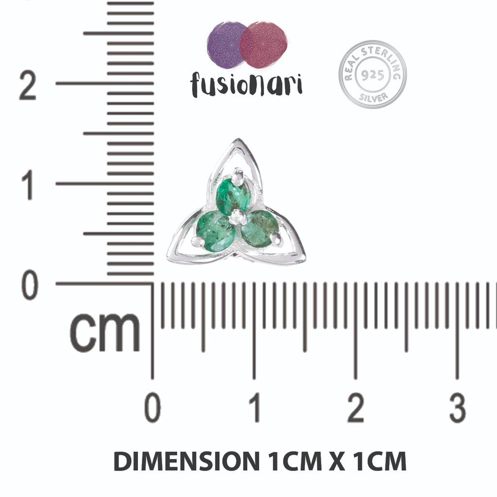 925 Sterling Silver Emerald Earrings For Women | Natural Green Gemstone Drop Earrings | Elegant Party Wear Silver Je : FU-0396