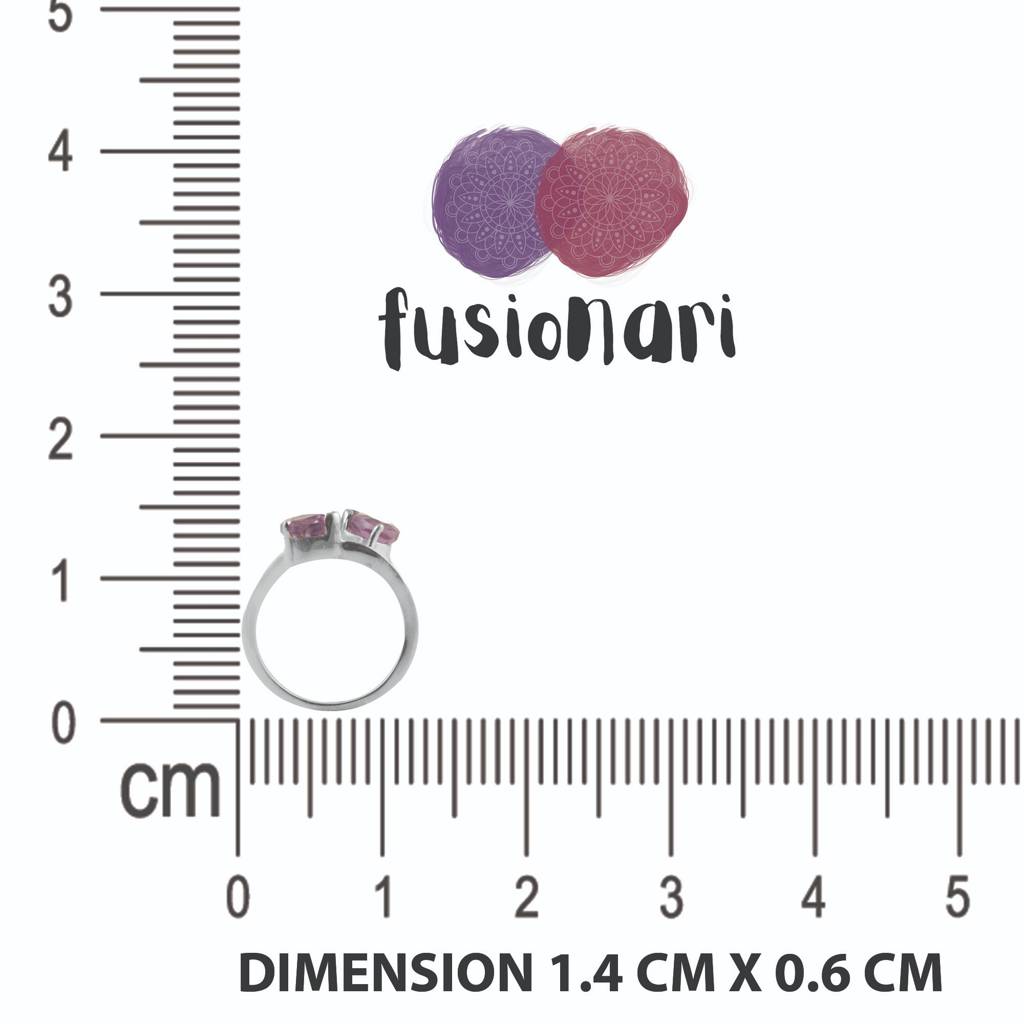 925 Silver Amethyst Ring For Women | Purple Healing Crystal Jewelry | Meditation & Party Wear : FU-0649