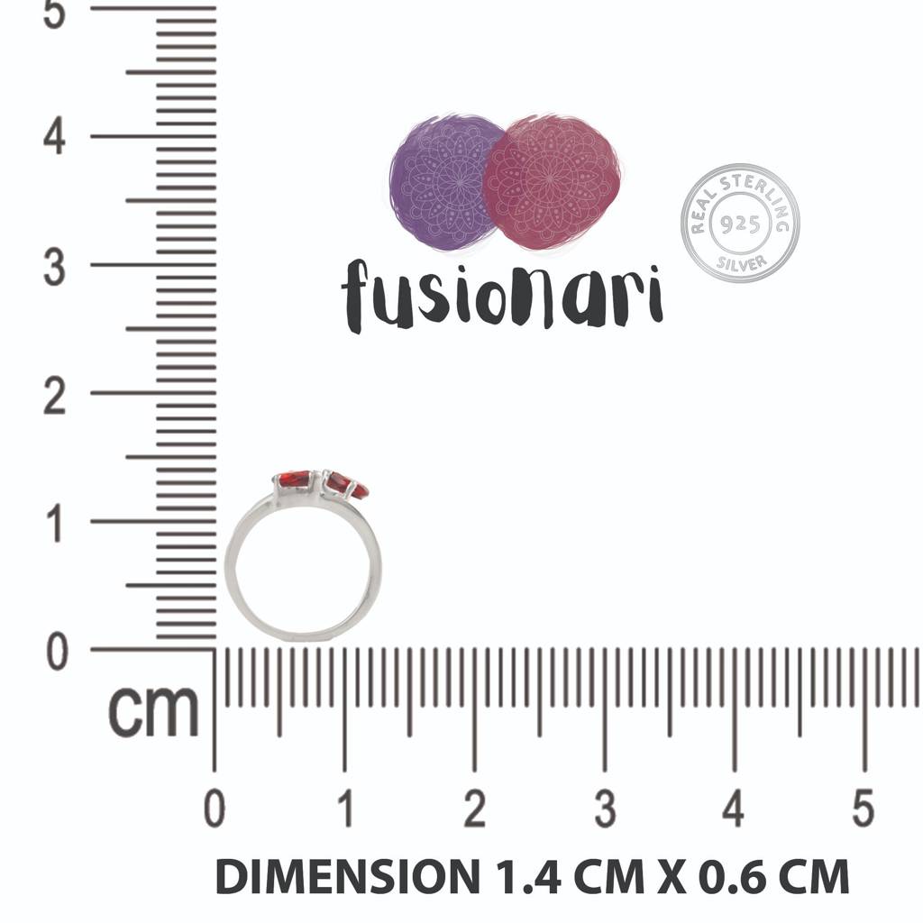 925 Sterling Silver Garnet Ring For Women | Deep Red Birthstone Jewelry | Wedding & Festive Gift : FU-0650