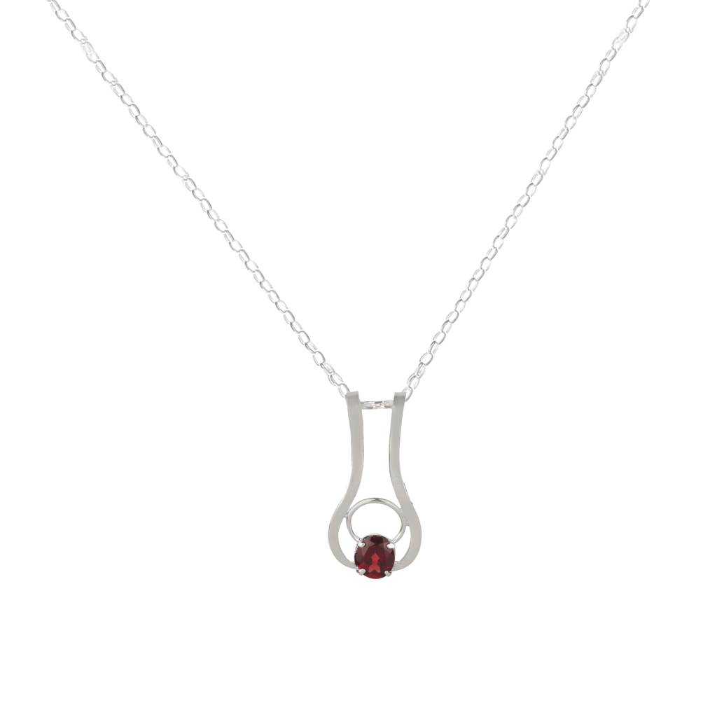 925 Silver Amethyst Pendant With 18In Chain For Women | Purple Crystal Jewelry | Meditation & Healing : FU-0664-C