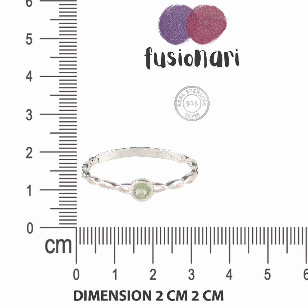 925 Sterling Silver Peridot Ring For Women | Green Birthstone Jewelry | August Birthday Gift & Office Wear : FU-0671
