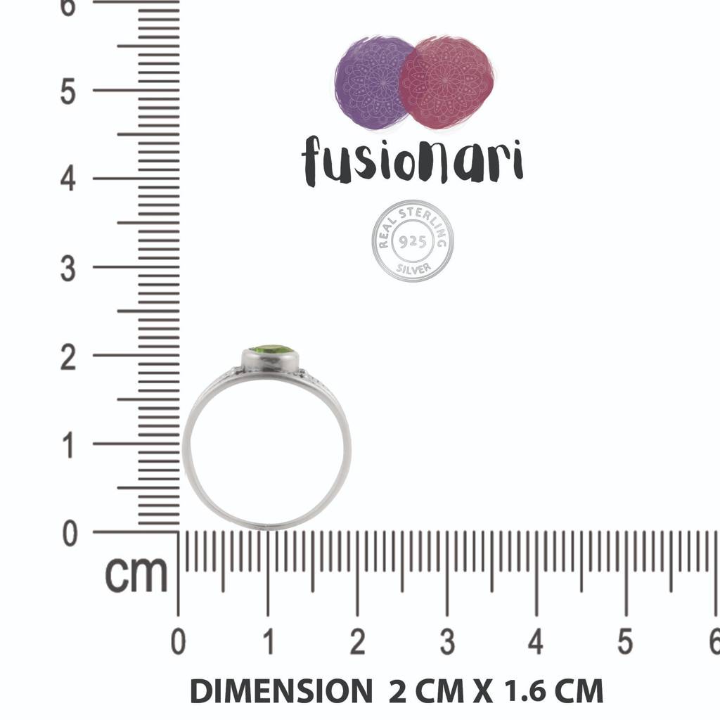 925 Silver Peridot Ring For Women | Natural Healing Gemstone | Elegant Party & Daily Wear : FU-0696
