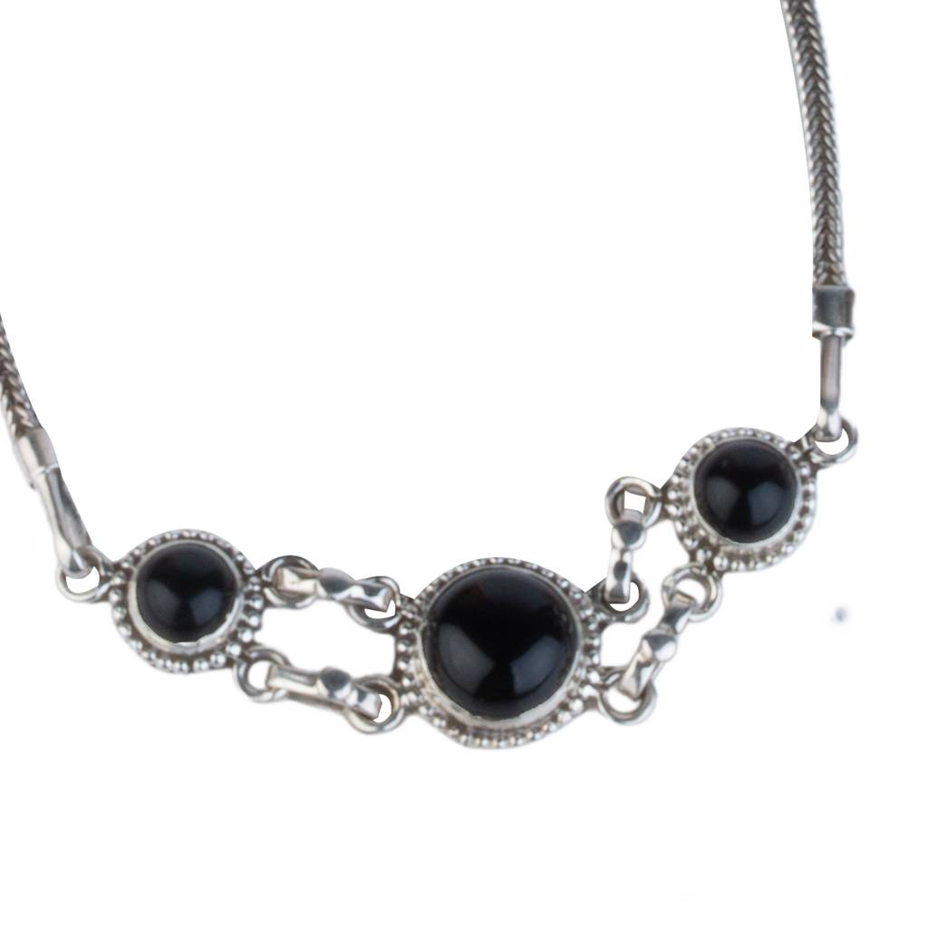 925 Sterling Silver Black Onyx Bracelet For Women |  Gemstone Bracelet | Handmade Silver Jewelry | Elegant Daily Wea : FU-0735