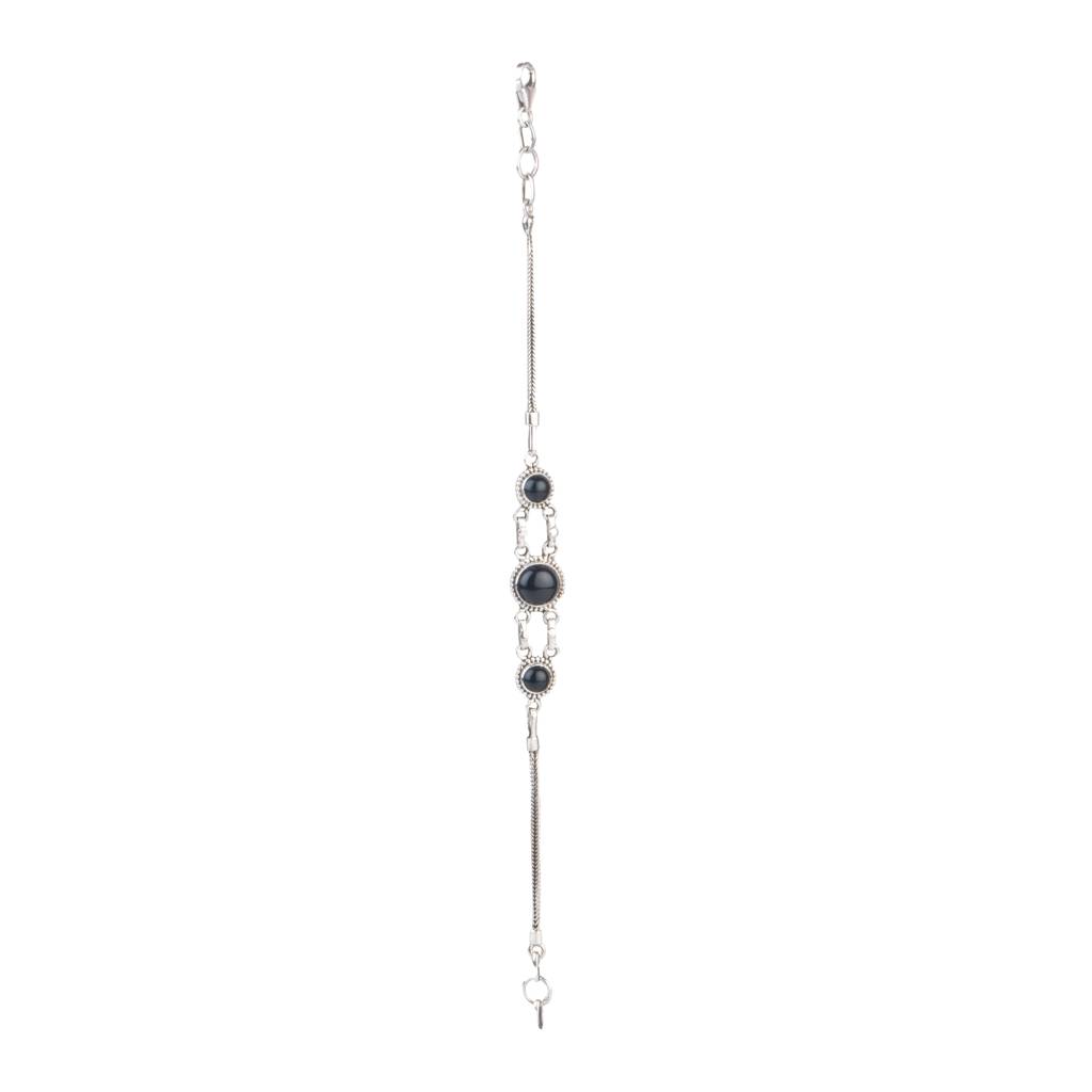 925 Sterling Silver Black Onyx Bracelet For Women |  Gemstone Bracelet | Handmade Silver Jewelry | Elegant Daily Wea : FU-0735