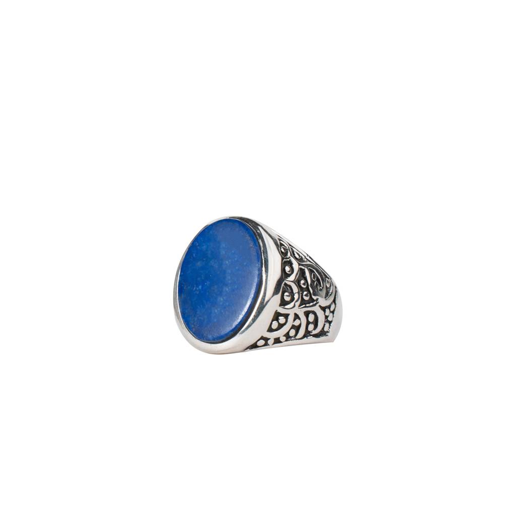 925 Silver Elegant Lapis Lazuli Ring - Natural Gemstone, Sterling Silver, Unique Design, Perfect Gift : FU-0084