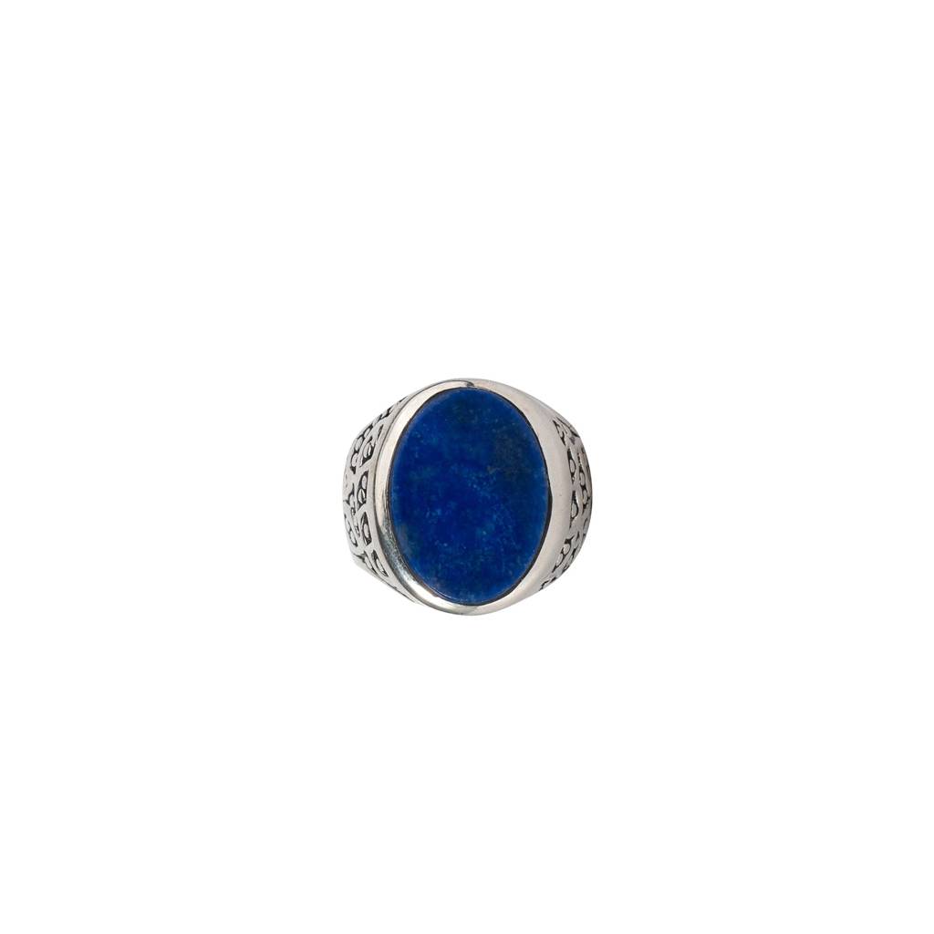 925 Silver Elegant Lapis Lazuli Ring - Natural Gemstone, Sterling Silver, Unique Design, Perfect Gift : FU-0084