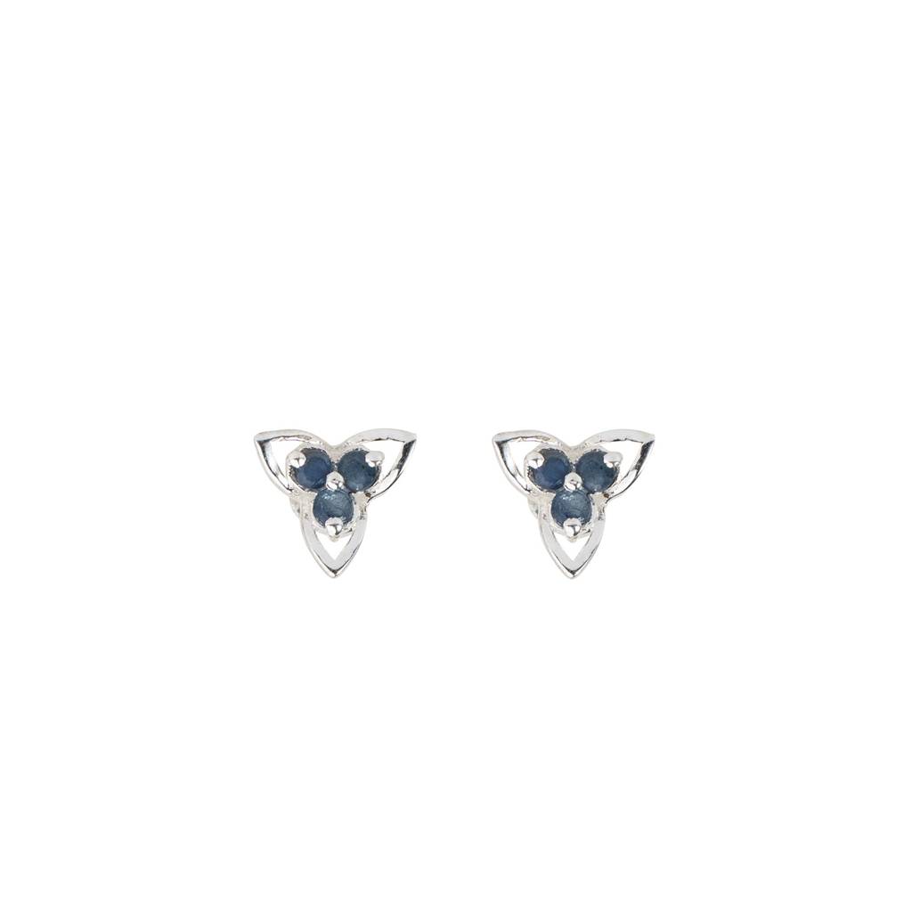 925 Sterling Silver Blue Sapphire Earrings For Women | Deep Blue Gemstone Drop Earrings | High Polish Party Wear Jew : FU-0091