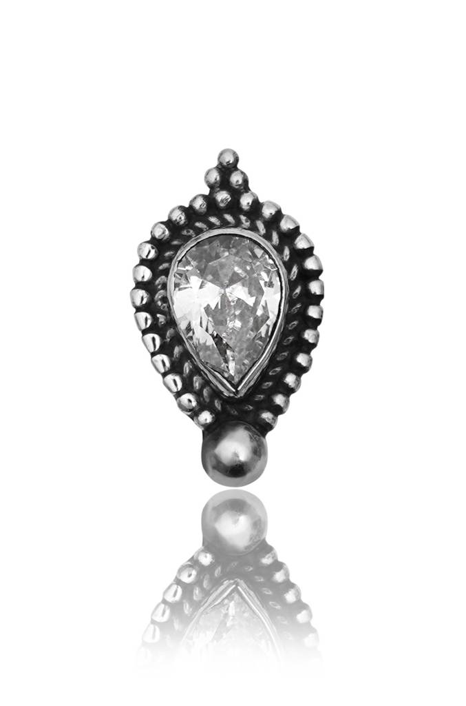 925 Sterling Silver Ad Zircon Earrings For Women |Authentic Silver Jewelry |Handcrafted Elegant Gift : FU-0970