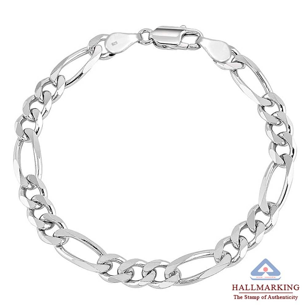 Fioro Diamond-Cut Figaro Men'S Chain Bracelet : FUF1006CS8HINFL