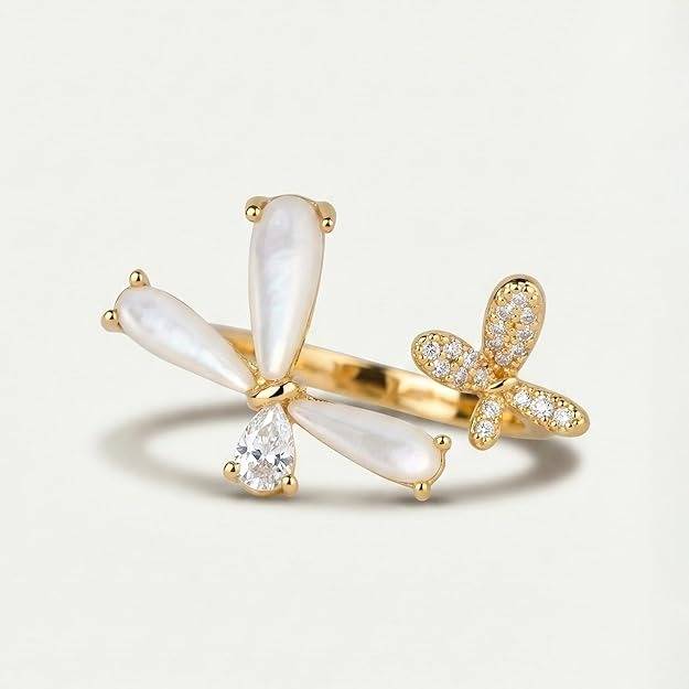 Garden Theme Ring For Women | Artistic Nature Design Statement Jewelry : 7771939303