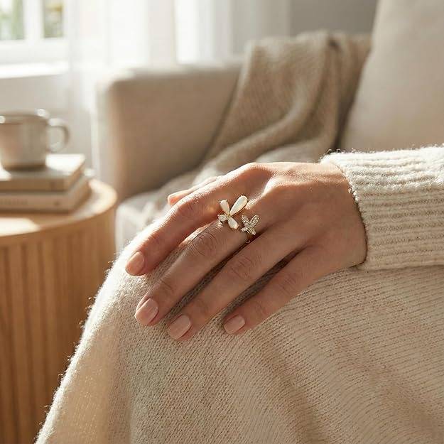 Garden Theme Ring For Women | Artistic Nature Design Statement Jewelry : 7771939303