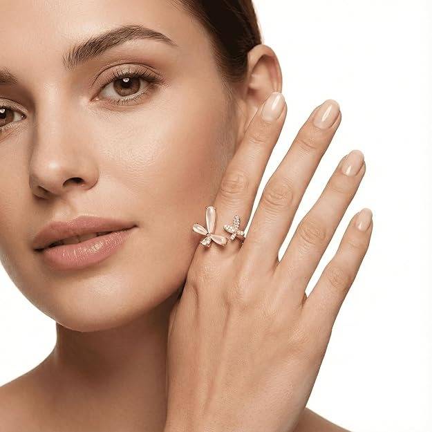 Garden Theme Ring For Women | Artistic Nature Design Statement Jewelry : 7771939303