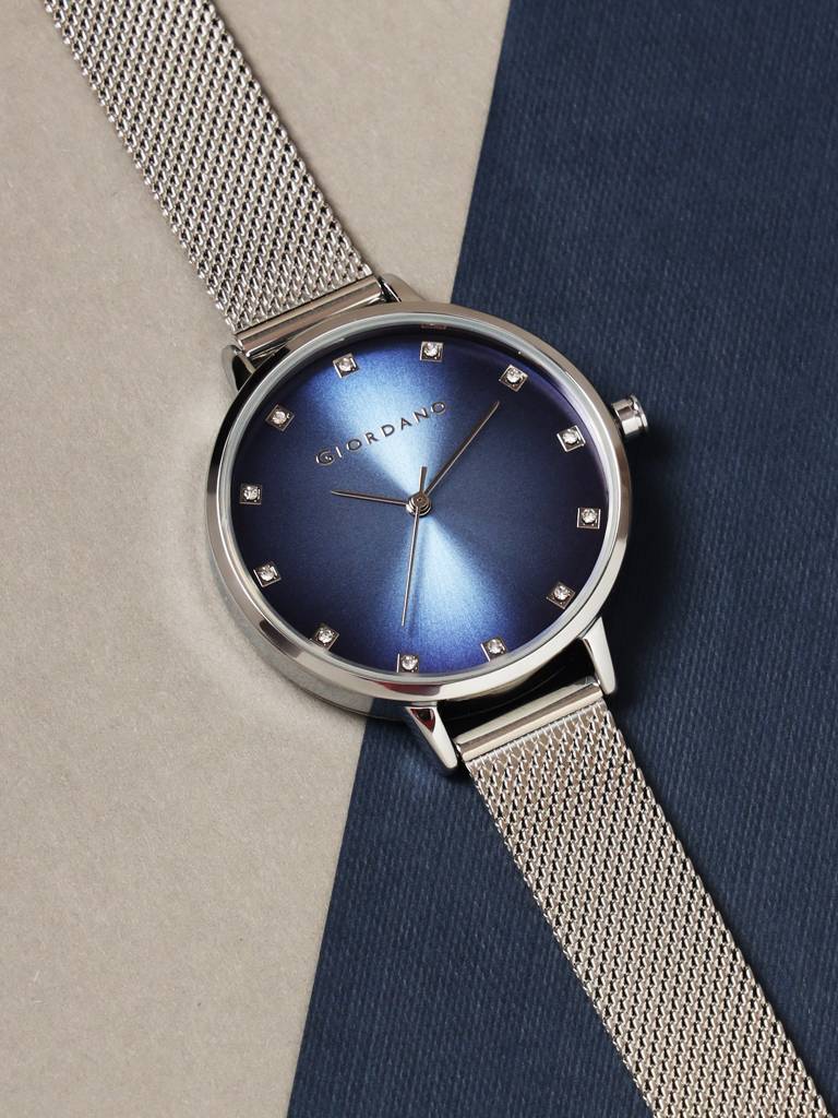 Analog Wrist Watch For Women Stylish Metal Strap With Water Resistant 3 Hand Mechanism For Girls & Ladies To Comp : GD-4208-11