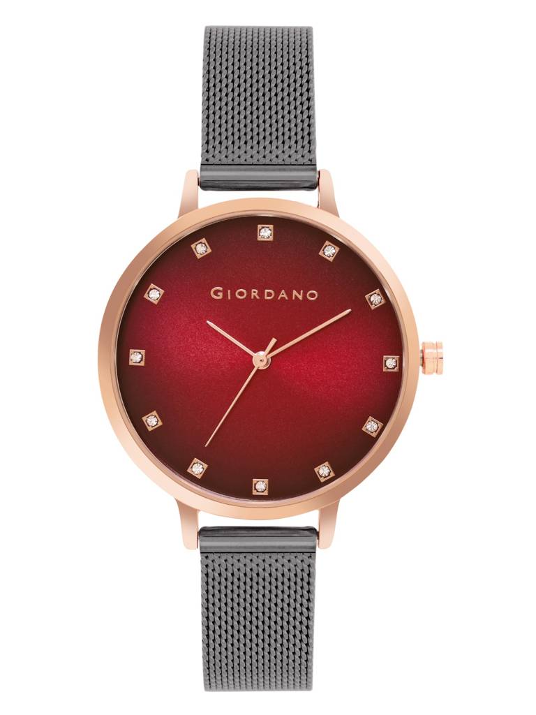 Analog Wrist Watch For Women Stylish Metal Strap With Water Resistant 3 Hand Mechanism For Girls & Ladies To Comp : GD-4208-55