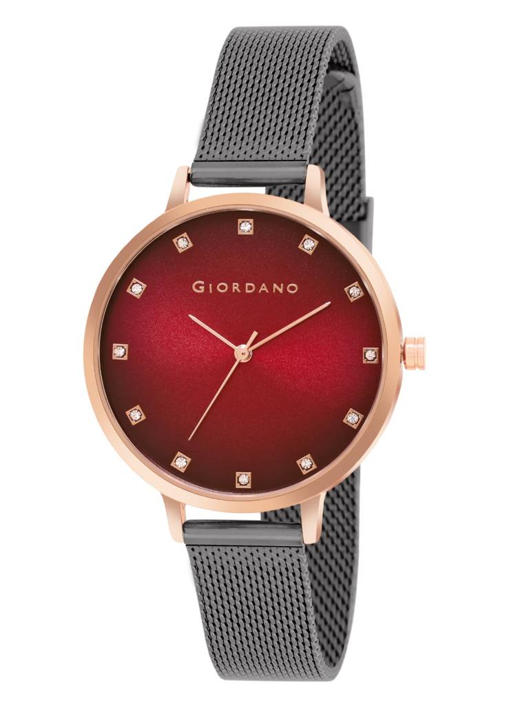 Analog Wrist Watch For Women Stylish Metal Strap With Water Resistant 3 Hand Mechanism For Girls & Ladies To Comp : GD-4208-55
