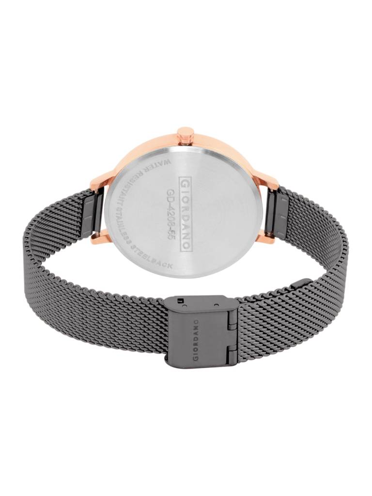 Analog Wrist Watch For Women Stylish Metal Strap With Water Resistant 3 Hand Mechanism For Girls & Ladies To Comp : GD-4208-55