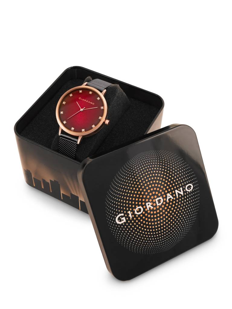 Analog Wrist Watch For Women Stylish Metal Strap With Water Resistant 3 Hand Mechanism For Girls & Ladies To Comp : GD-4208-55