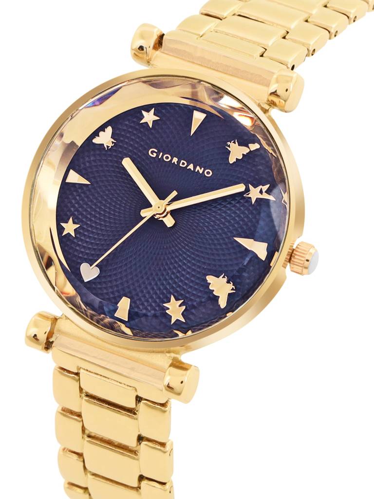 Analog Wrist Watch For Women Stylish Metal Strap With Water Resistant 3 Hand Mechanism For Girls & Ladies To Comp : GD-4211-55