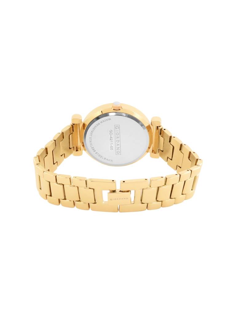 Analog Wrist Watch For Women Stylish Metal Strap With Water Resistant 3 Hand Mechanism For Girls & Ladies To Comp : GD-4211-55