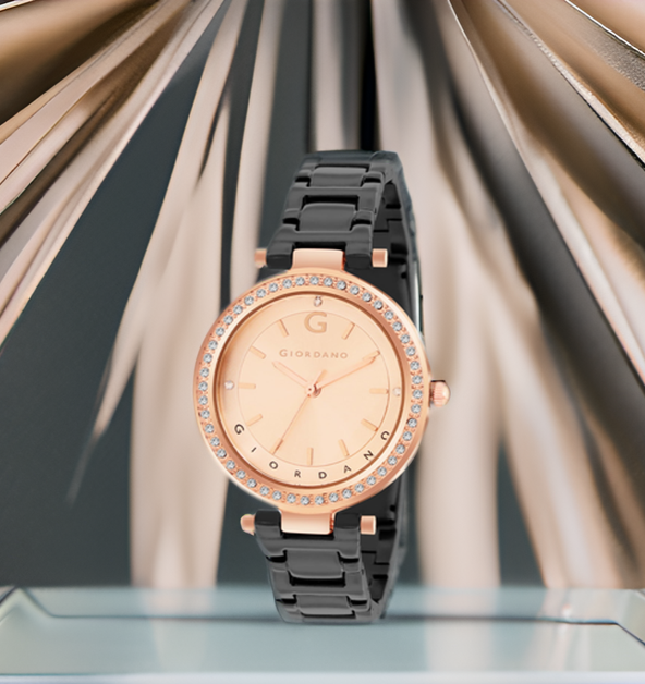 Analog Wrist Watch For Women | Stylish Metal Strap With Water Resistant 3 Hand Mechanism For Girls & Ladies To Co : GD-4212-55