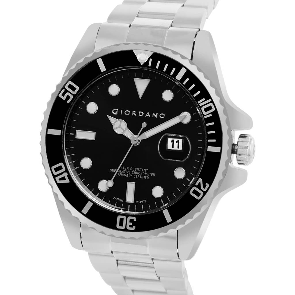 Analog Wrist Watch For Men Stylish Metal Strap With Water Resistant 3 Hand Mechanism Watch : GD-50006-11