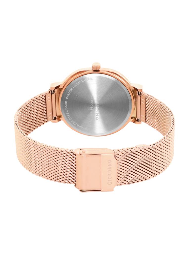 Analog Wrist Watch For Women Stylish Metal Strap With Water Resistant 3 Hand Mechanism For Girls & Ladies To Com : GD-60014-11