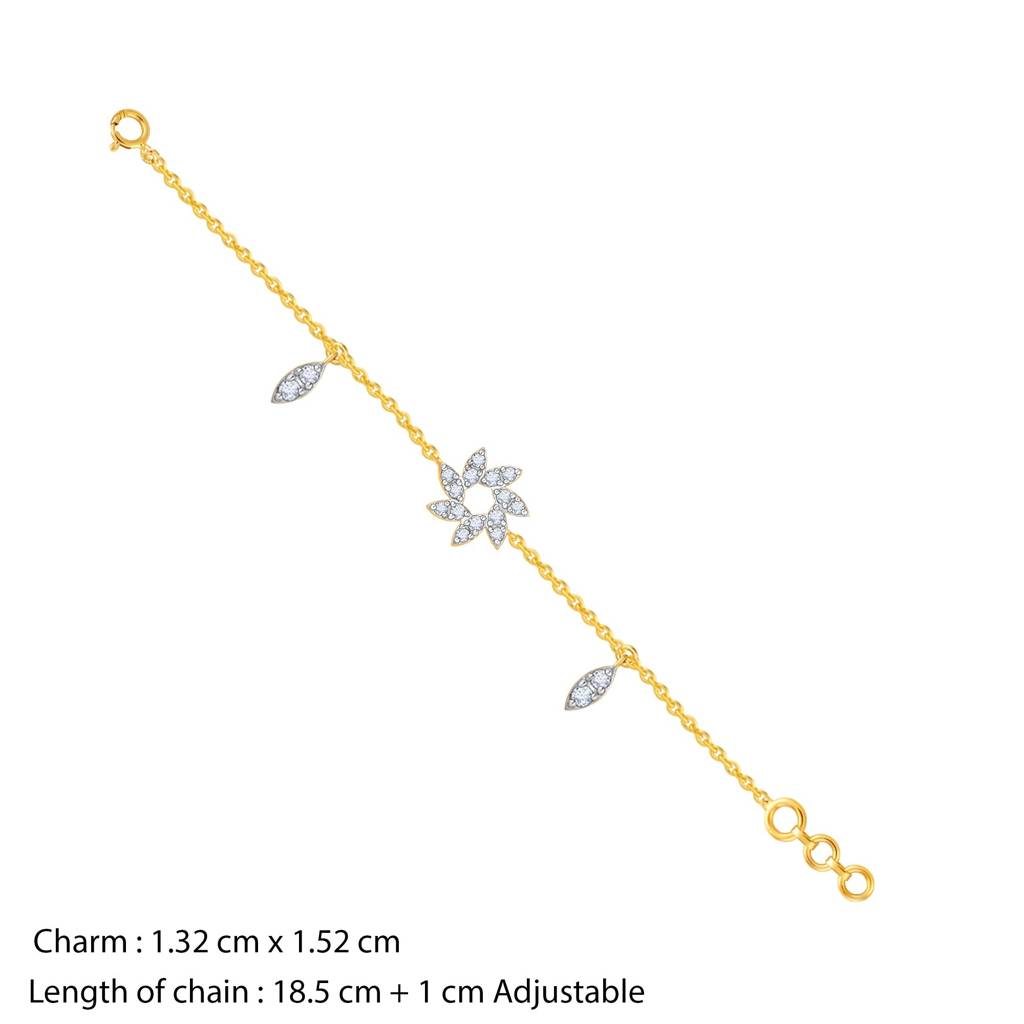 18K Gold Belezza Diamond Bracelet|With Certificate Of Authenticity & Bis-Hallmarked Gold Jewellery : GDLBR040