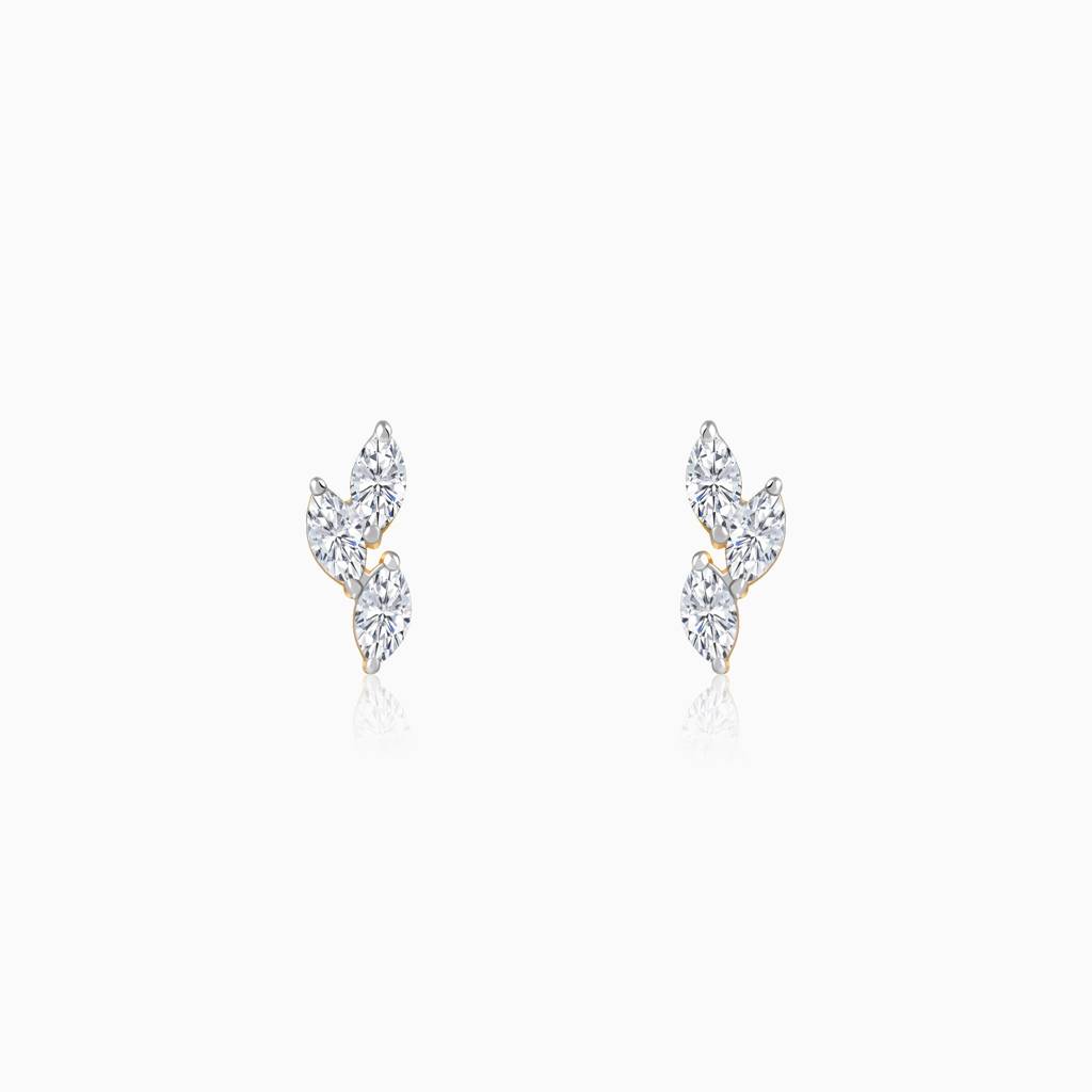 14K Gold Vine Of Love Lab Grown Diamond Earrings|With Certificate Of Authenticity & Bis-Hallmarked Gold Jewellery : GDLER01175